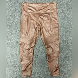 Athleta Rust Inclination Moto Tight Leggings